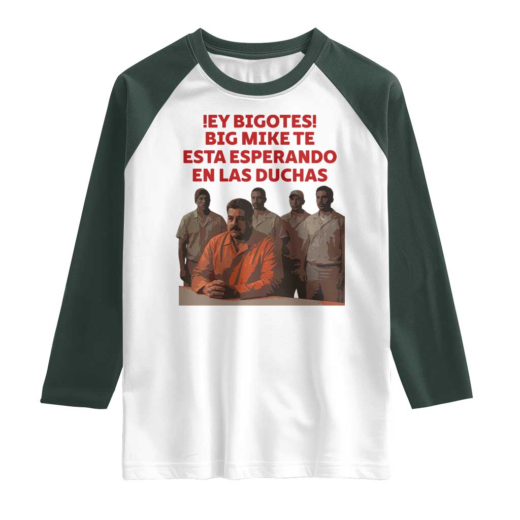 Maduro in Prison Meme Satire Raglan Shirt Spanish Political Politcal Sarcasm - Wonder Print Shop