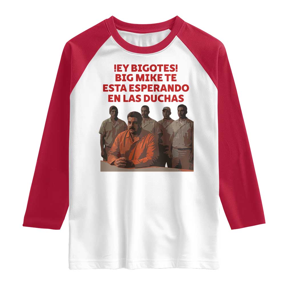 Maduro in Prison Meme Satire Raglan Shirt Spanish Political Politcal Sarcasm - Wonder Print Shop