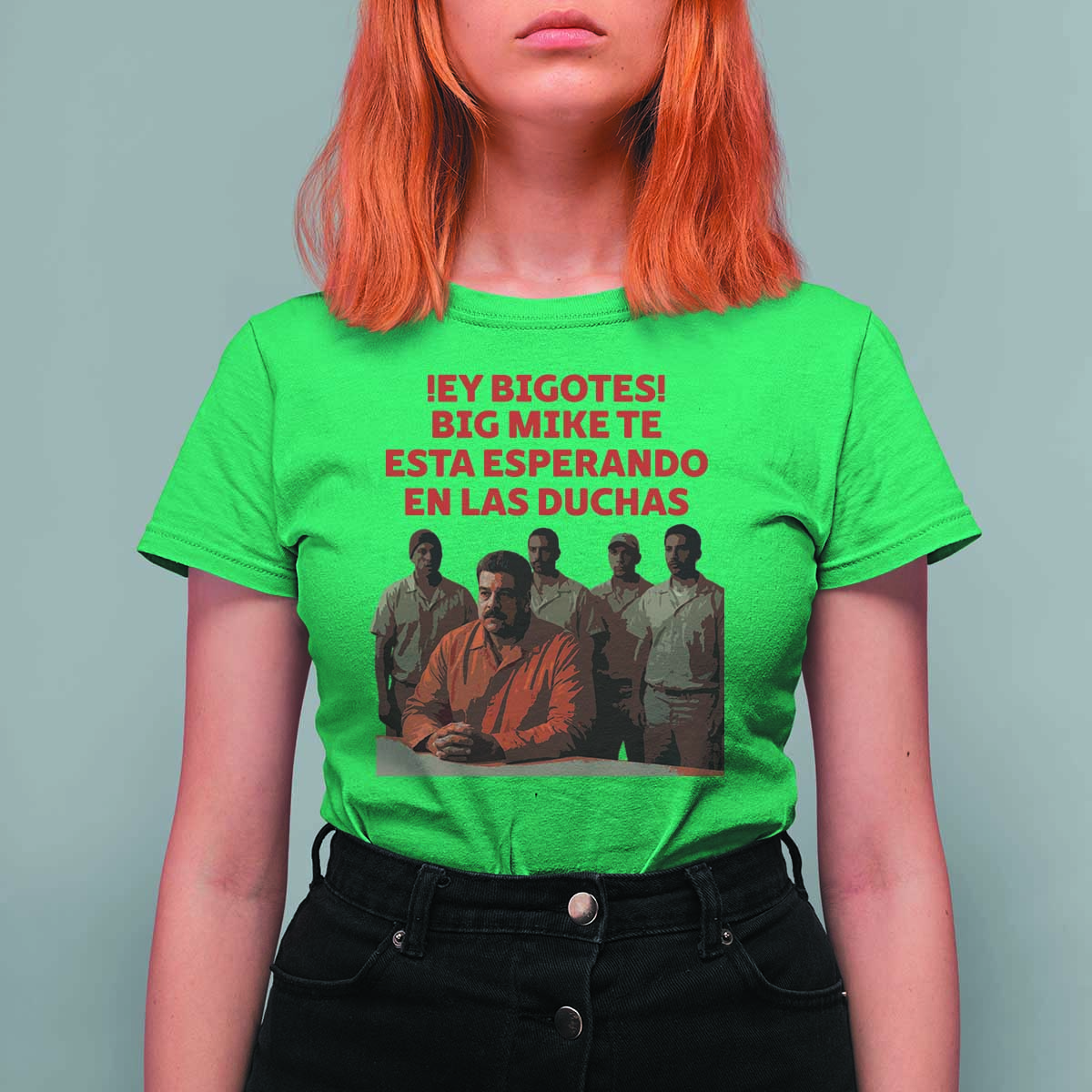 Maduro in Prison Meme Satire T Shirt For Women Spanish Political Politcal Sarcasm - Wonder Print Shop