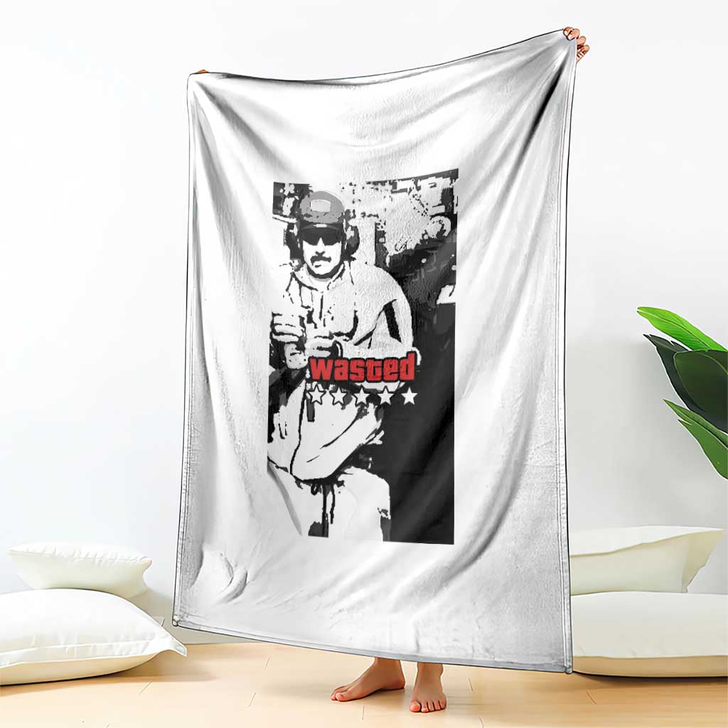 Wasted Maduro Meme Throw Blanket Dictator’s Downfall Political Satire GTA Style - Wonder Print Shop