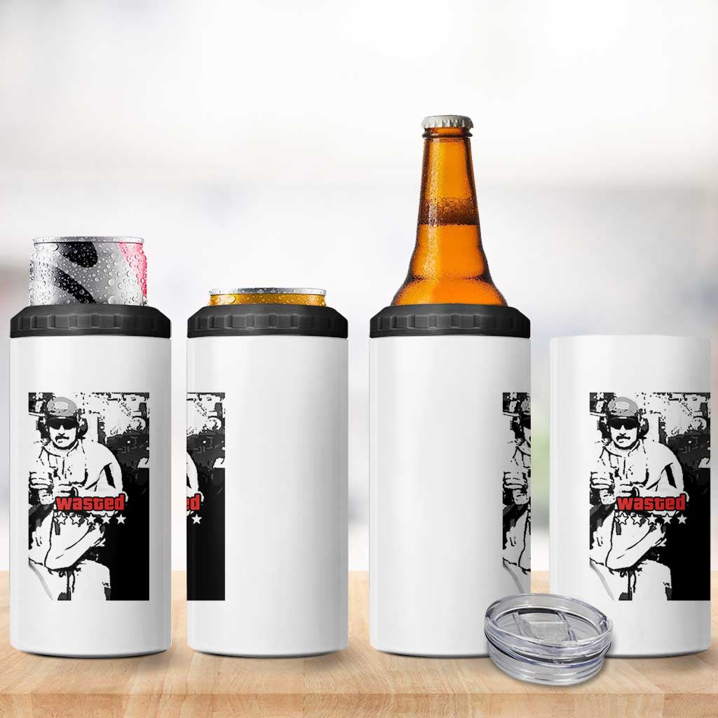 Wasted Maduro Meme 4 in 1 Can Cooler Tumbler Dictator’s Downfall Political Satire GTA Style - Wonder Print Shop