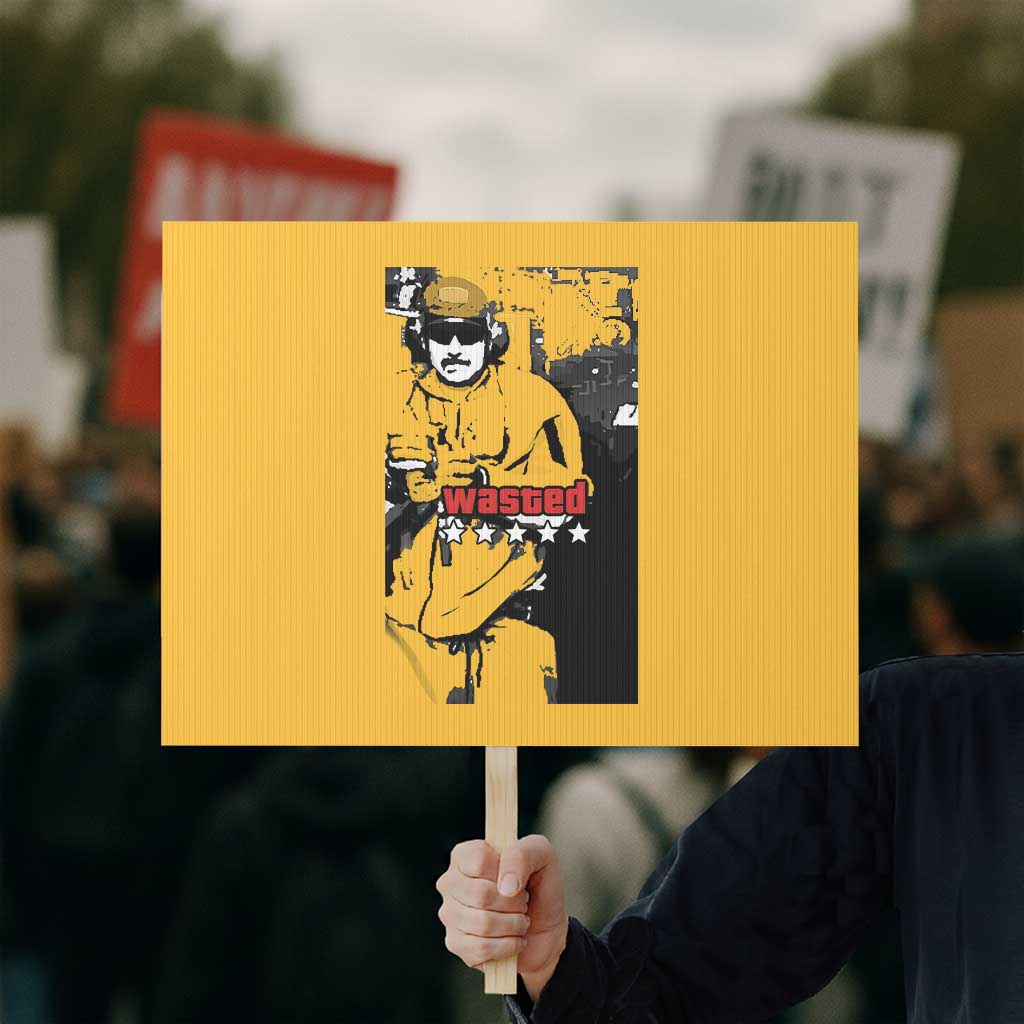 Wasted Maduro Meme Protest Sign Dictator’s Downfall Political Satire GTA Style