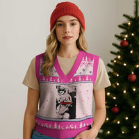 Wasted Maduro Meme V-Neck Knit Sweater Vest Dictator’s Downfall Political Satire GTA Style - Wonder Print Shop
