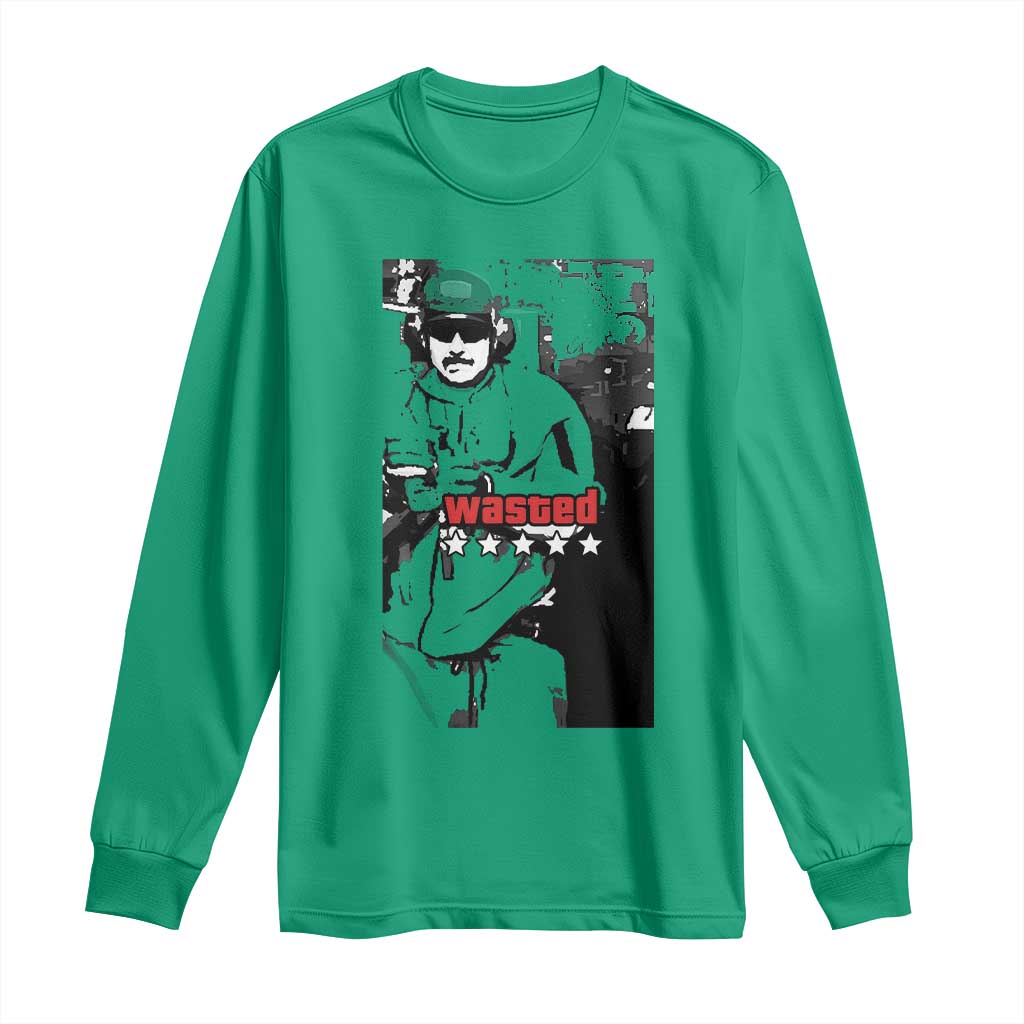 Wasted Maduro Meme Long Sleeve Shirt Dictator’s Downfall Political Satire GTA Style - Wonder Print Shop