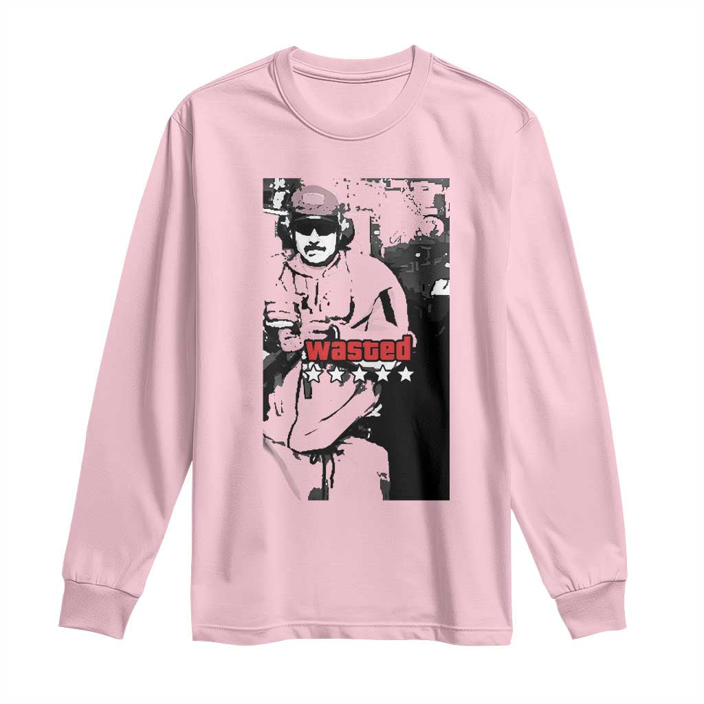 Wasted Maduro Meme Long Sleeve Shirt Dictator’s Downfall Political Satire GTA Style - Wonder Print Shop