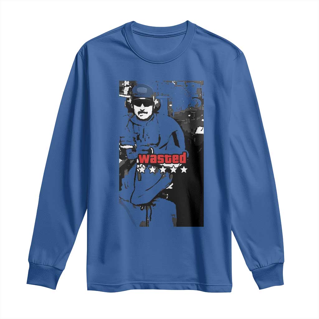 Wasted Maduro Meme Long Sleeve Shirt Dictator’s Downfall Political Satire GTA Style - Wonder Print Shop