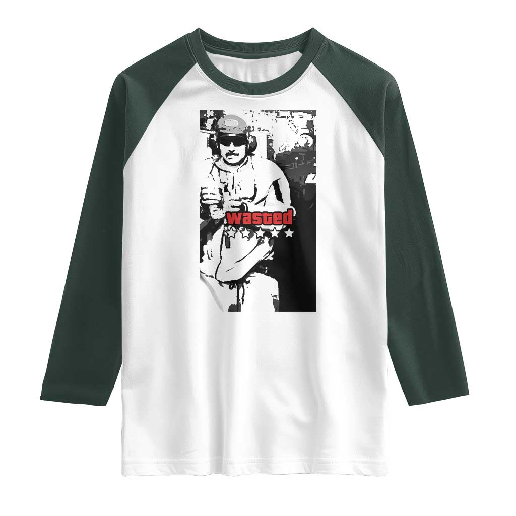 Wasted Maduro Meme Raglan Shirt Dictator’s Downfall Political Satire GTA Style - Wonder Print Shop