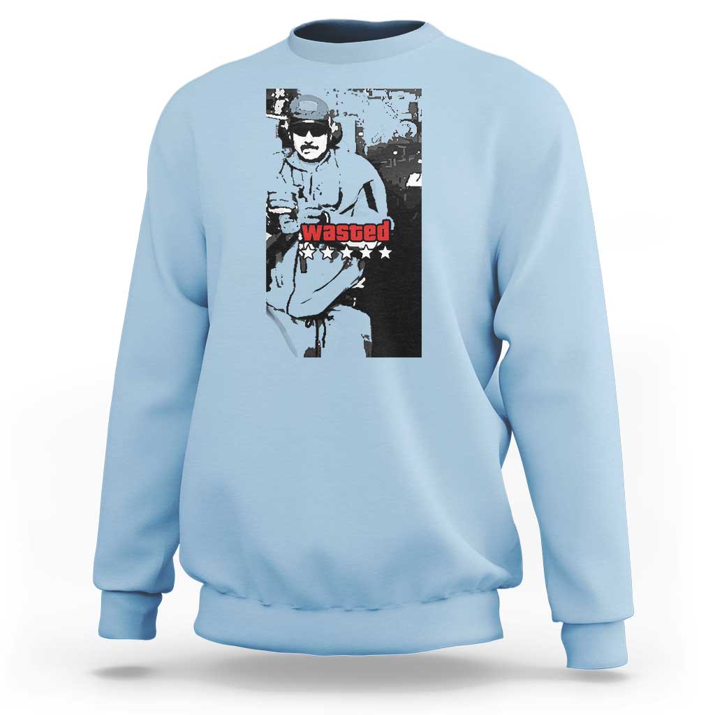 Wasted Maduro Meme Sweatshirt Dictator’s Downfall Political Satire GTA Style - Wonder Print Shop