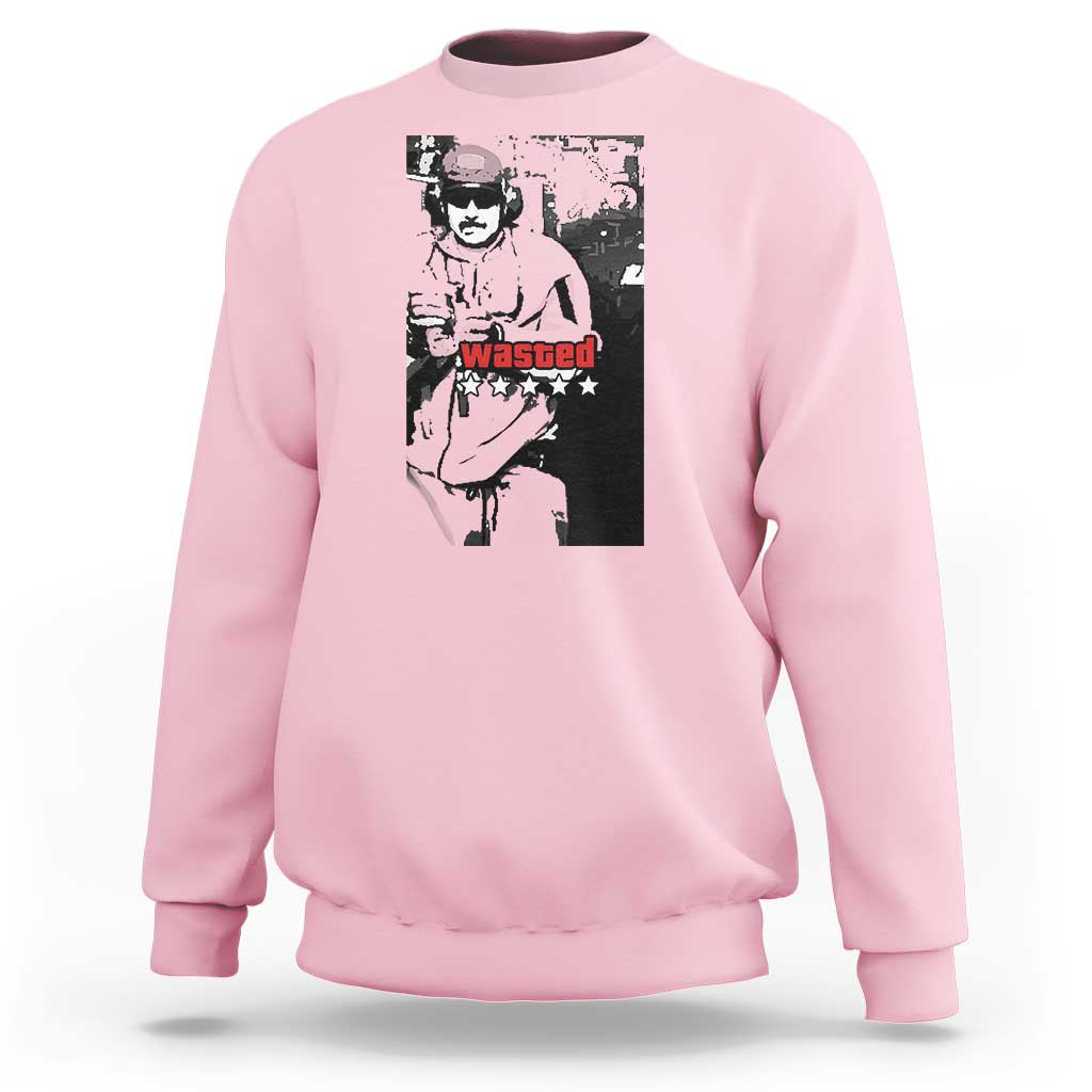 Wasted Maduro Meme Sweatshirt Dictator’s Downfall Political Satire GTA Style - Wonder Print Shop