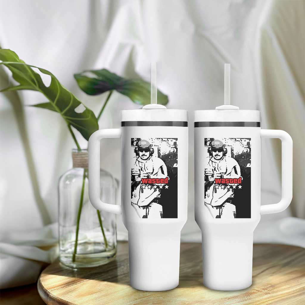 Wasted Maduro Meme Tumbler With Handle Dictator’s Downfall Political Satire GTA Style - Wonder Print Shop