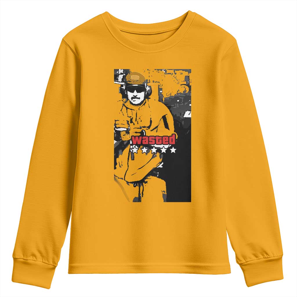 Wasted Maduro Meme Youth Sweatshirt Dictator’s Downfall Political Satire GTA Style - Wonder Print Shop