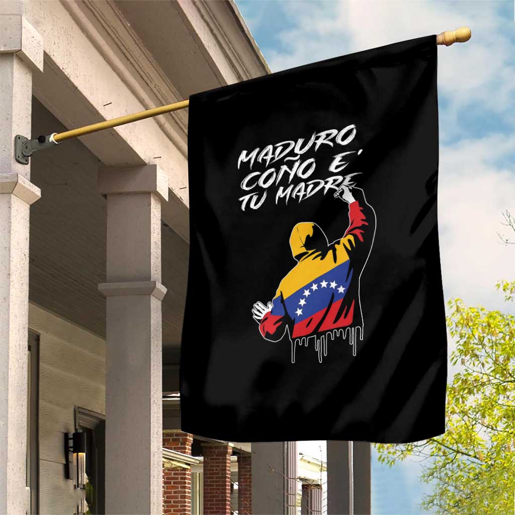 Maduro Cono e Tu Madre Garden Flag Venezuelan Protest Graffiti Graphic - Wonder Print Shop