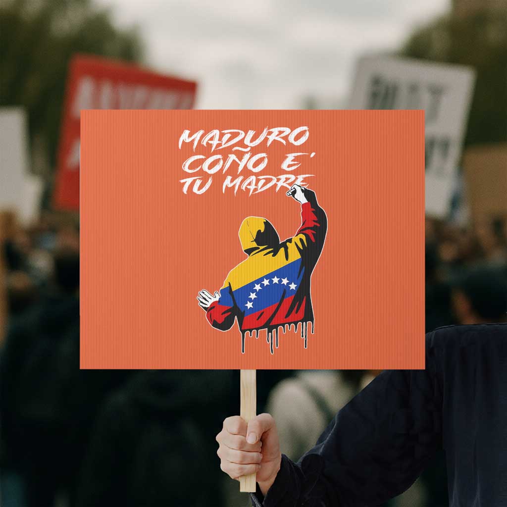 Maduro Cono e Tu Madre Protest Sign Venezuelan Protest Graffiti Graphic