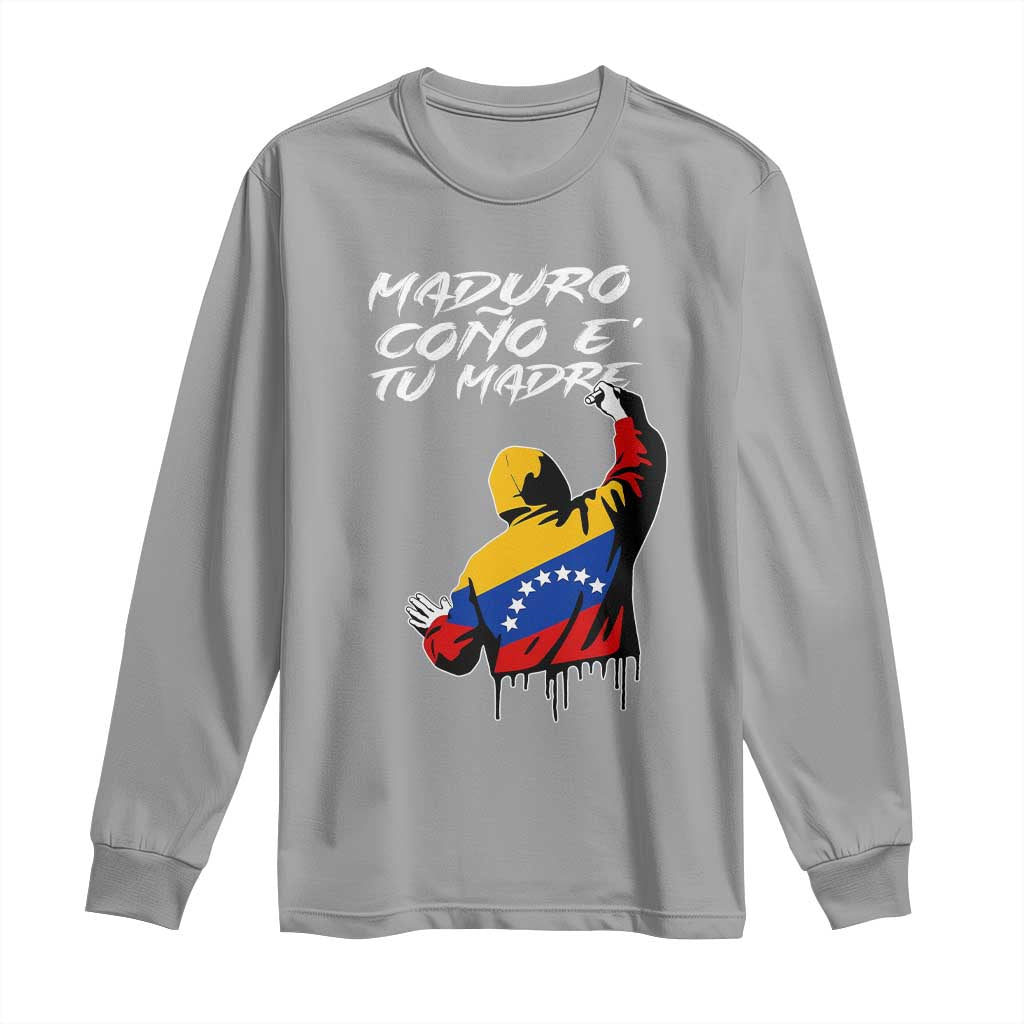 Maduro Cono e Tu Madre Long Sleeve Shirt Venezuelan Protest Graffiti Graphic - Wonder Print Shop