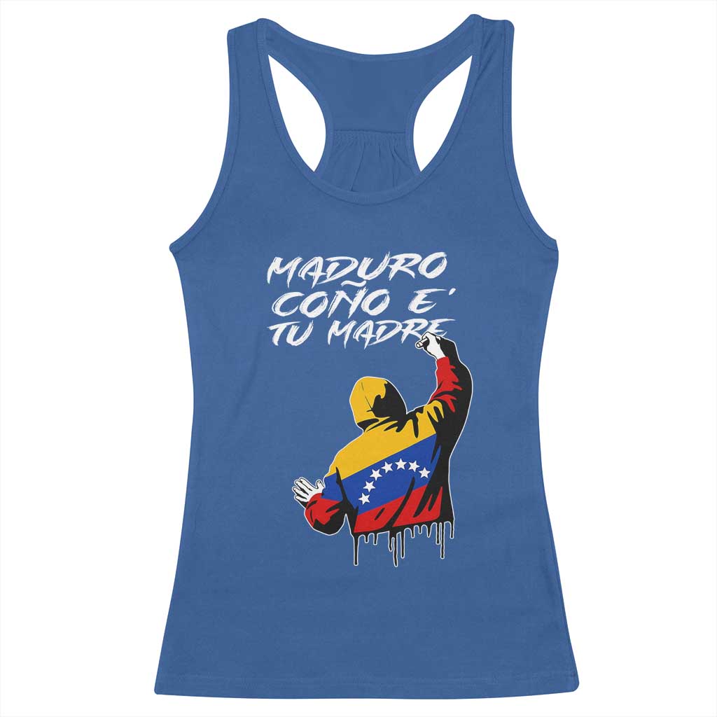 Maduro Cono e Tu Madre Racerback Tank Top Venezuelan Protest Graffiti Graphic - Wonder Print Shop