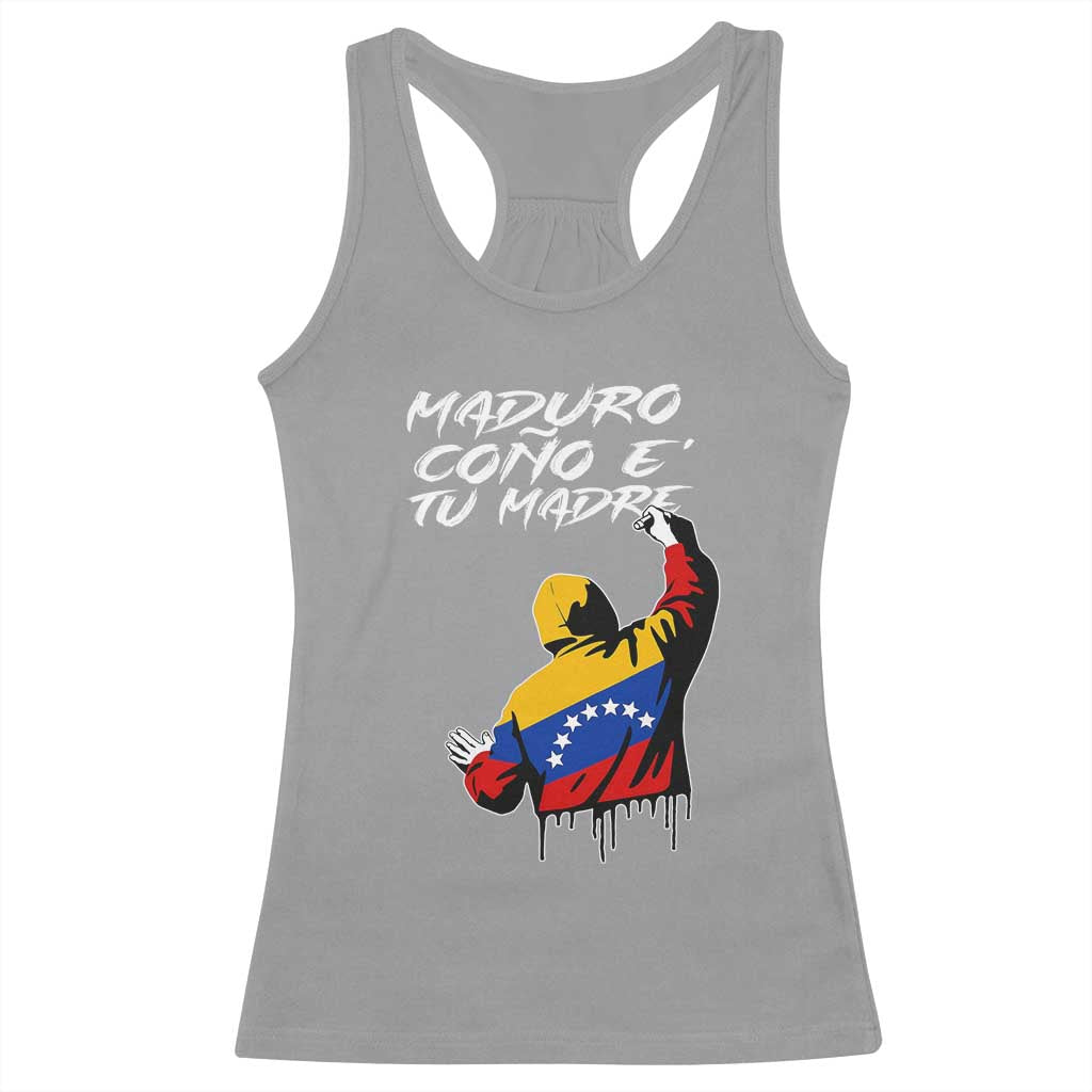 Maduro Cono e Tu Madre Racerback Tank Top Venezuelan Protest Graffiti Graphic - Wonder Print Shop
