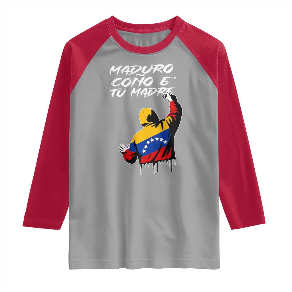Maduro Cono e Tu Madre Raglan Shirt Venezuelan Protest Graffiti Graphic - Wonder Print Shop