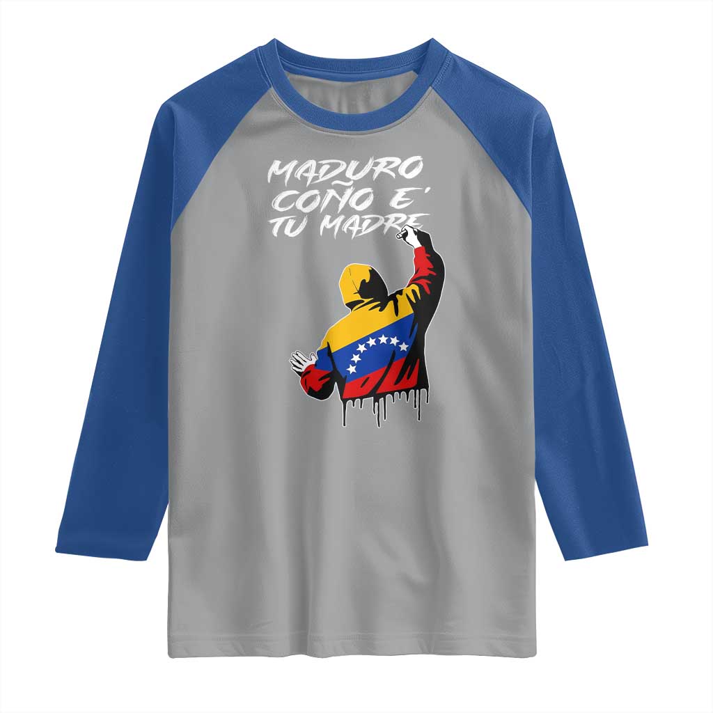 Maduro Cono e Tu Madre Raglan Shirt Venezuelan Protest Graffiti Graphic - Wonder Print Shop