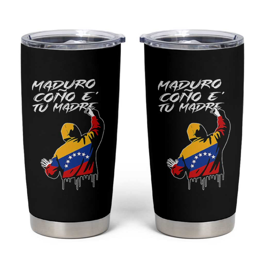 Maduro Cono e Tu Madre Tumbler Cup Venezuelan Protest Graffiti Graphic - Wonder Print Shop