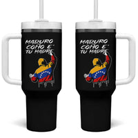 Maduro Cono e Tu Madre Tumbler With Handle Venezuelan Protest Graffiti Graphic - Wonder Print Shop