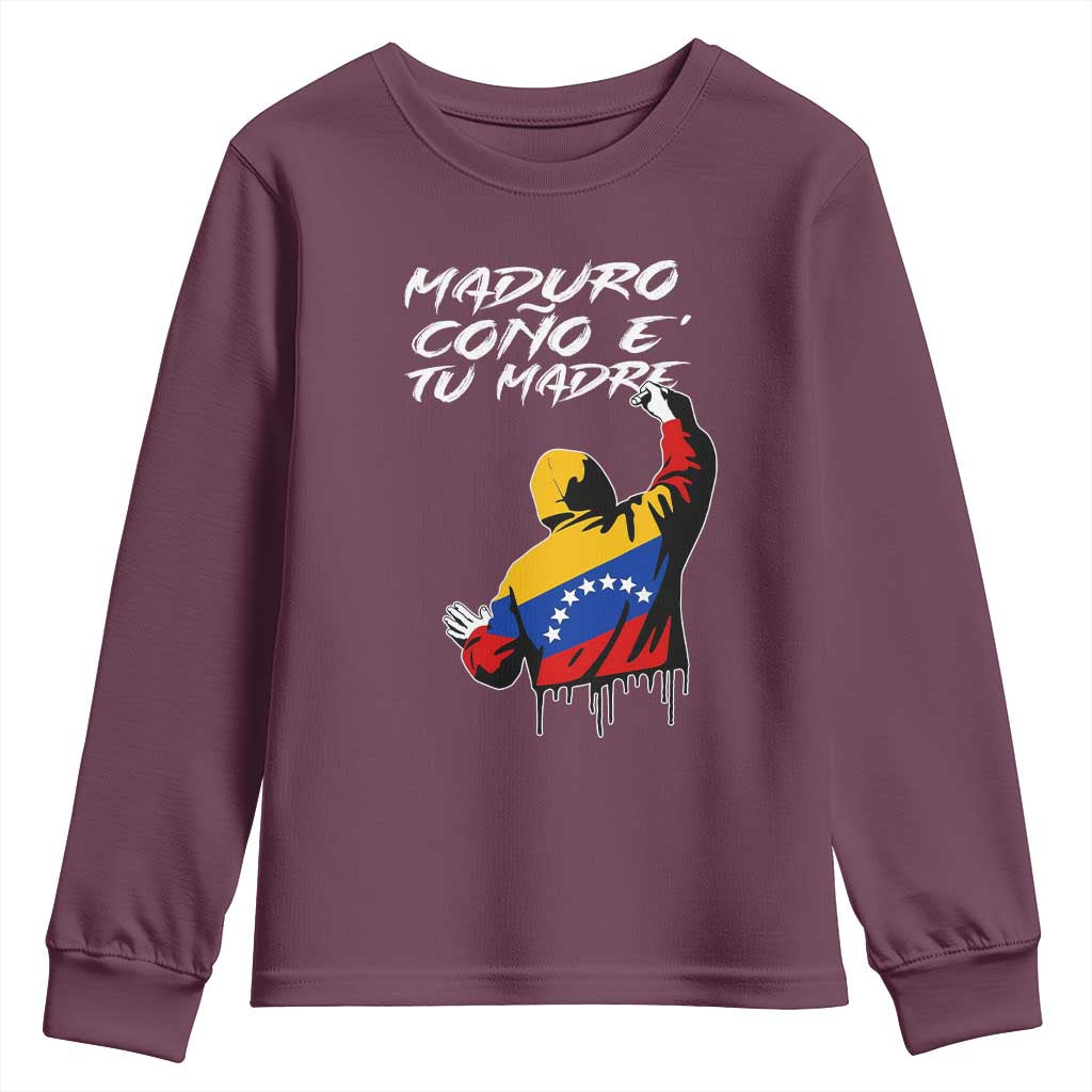 Maduro Cono e Tu Madre Youth Sweatshirt Venezuelan Protest Graffiti Graphic - Wonder Print Shop