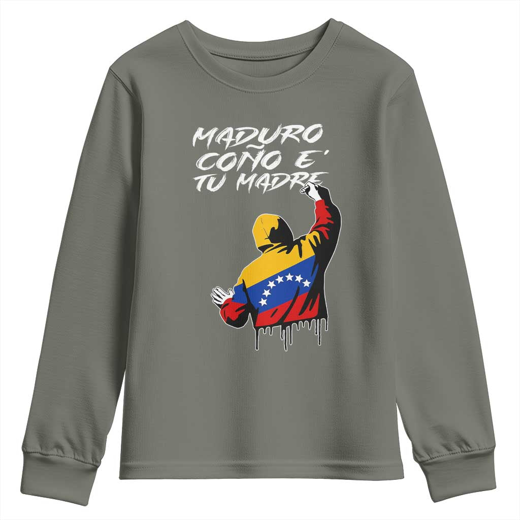 Maduro Cono e Tu Madre Youth Sweatshirt Venezuelan Protest Graffiti Graphic - Wonder Print Shop