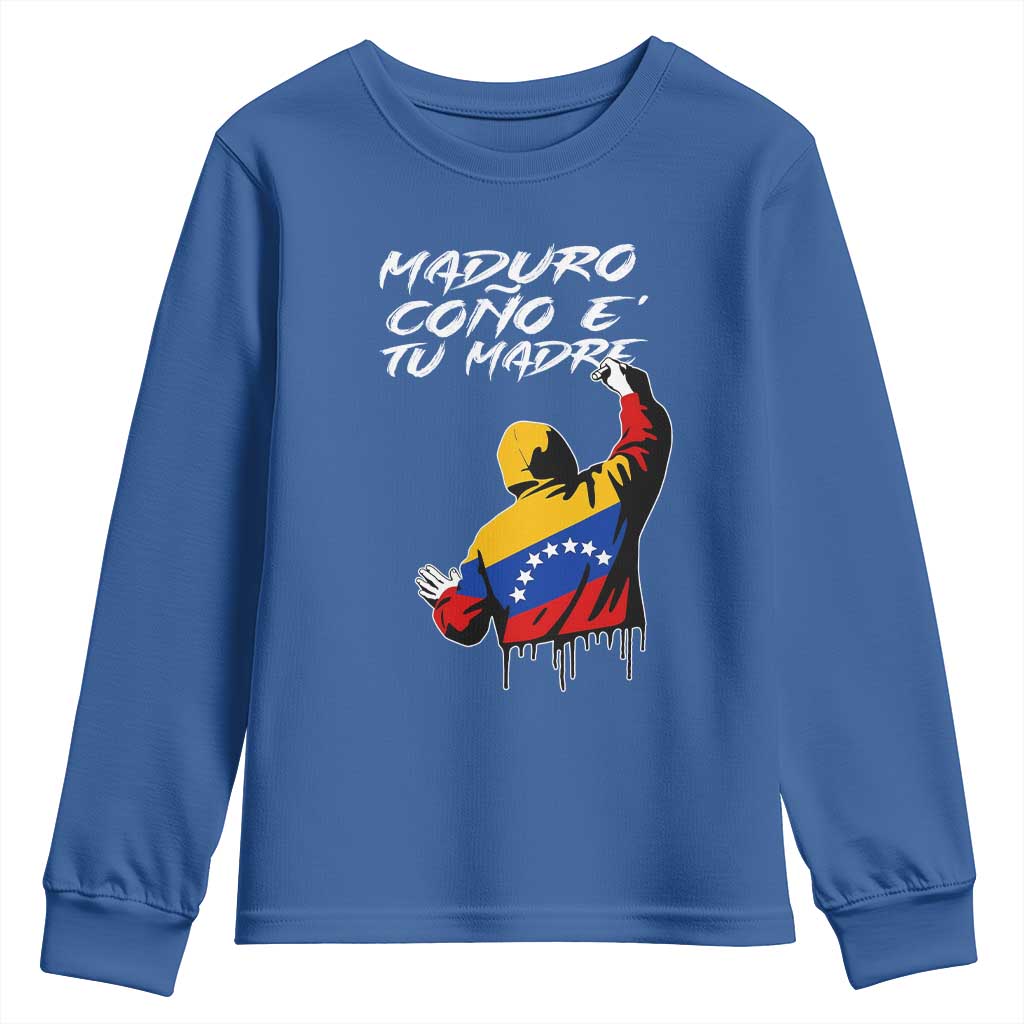 Maduro Cono e Tu Madre Youth Sweatshirt Venezuelan Protest Graffiti Graphic - Wonder Print Shop