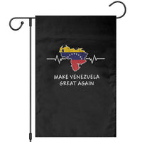 Make Venezuela Great Again Garden Flag Patriotic Support Heartbeat Distressed Map Graphic - Wonder Print Shop