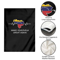 Make Venezuela Great Again Garden Flag Patriotic Support Heartbeat Distressed Map Graphic - Wonder Print Shop