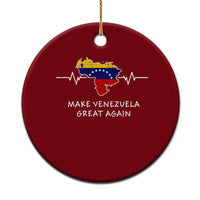 Make Venezuela Great Again Ceramic Ornament Patriotic Support Heartbeat Distressed Map Graphic - Wonder Print Shop