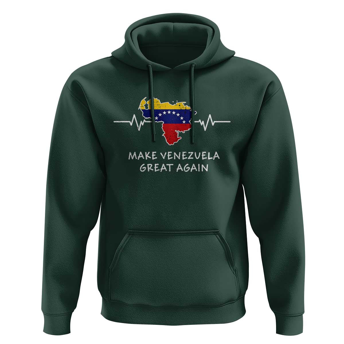 Make Venezuela Great Again Hoodie Patriotic Support Heartbeat Distressed Map Graphic - Wonder Print Shop