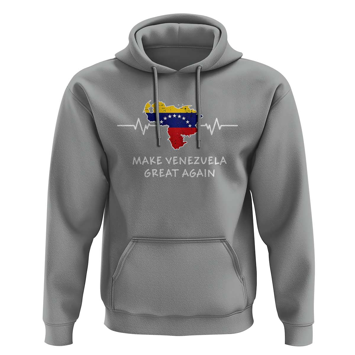 Make Venezuela Great Again Hoodie Patriotic Support Heartbeat Distressed Map Graphic - Wonder Print Shop