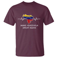 Make Venezuela Great Again T Shirt Patriotic Support Heartbeat Distressed Map Graphic - Wonder Print Shop