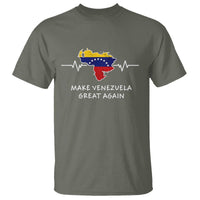 Make Venezuela Great Again T Shirt Patriotic Support Heartbeat Distressed Map Graphic - Wonder Print Shop