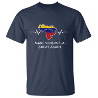 Make Venezuela Great Again T Shirt Patriotic Support Heartbeat Distressed Map Graphic - Wonder Print Shop