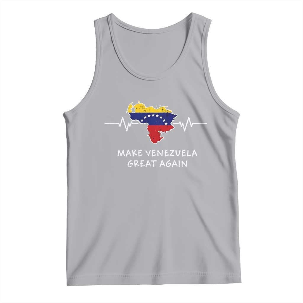 Make Venezuela Great Again Tank Top Patriotic Support Heartbeat Distressed Map Graphic - Wonder Print Shop
