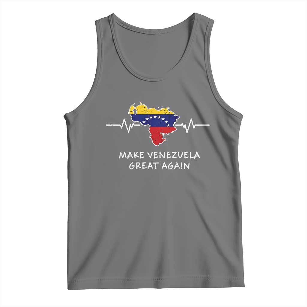Make Venezuela Great Again Tank Top Patriotic Support Heartbeat Distressed Map Graphic - Wonder Print Shop