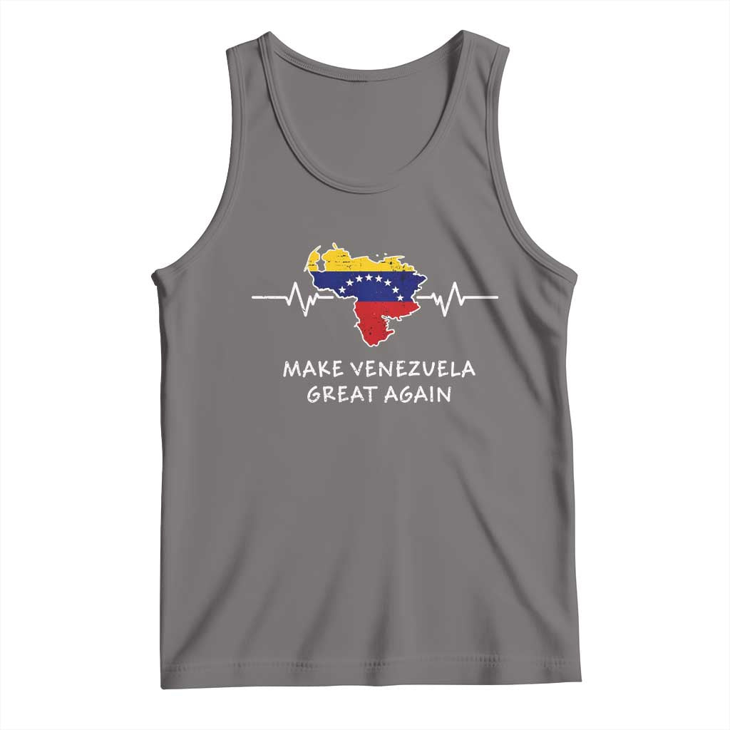Make Venezuela Great Again Tank Top Patriotic Support Heartbeat Distressed Map Graphic - Wonder Print Shop
