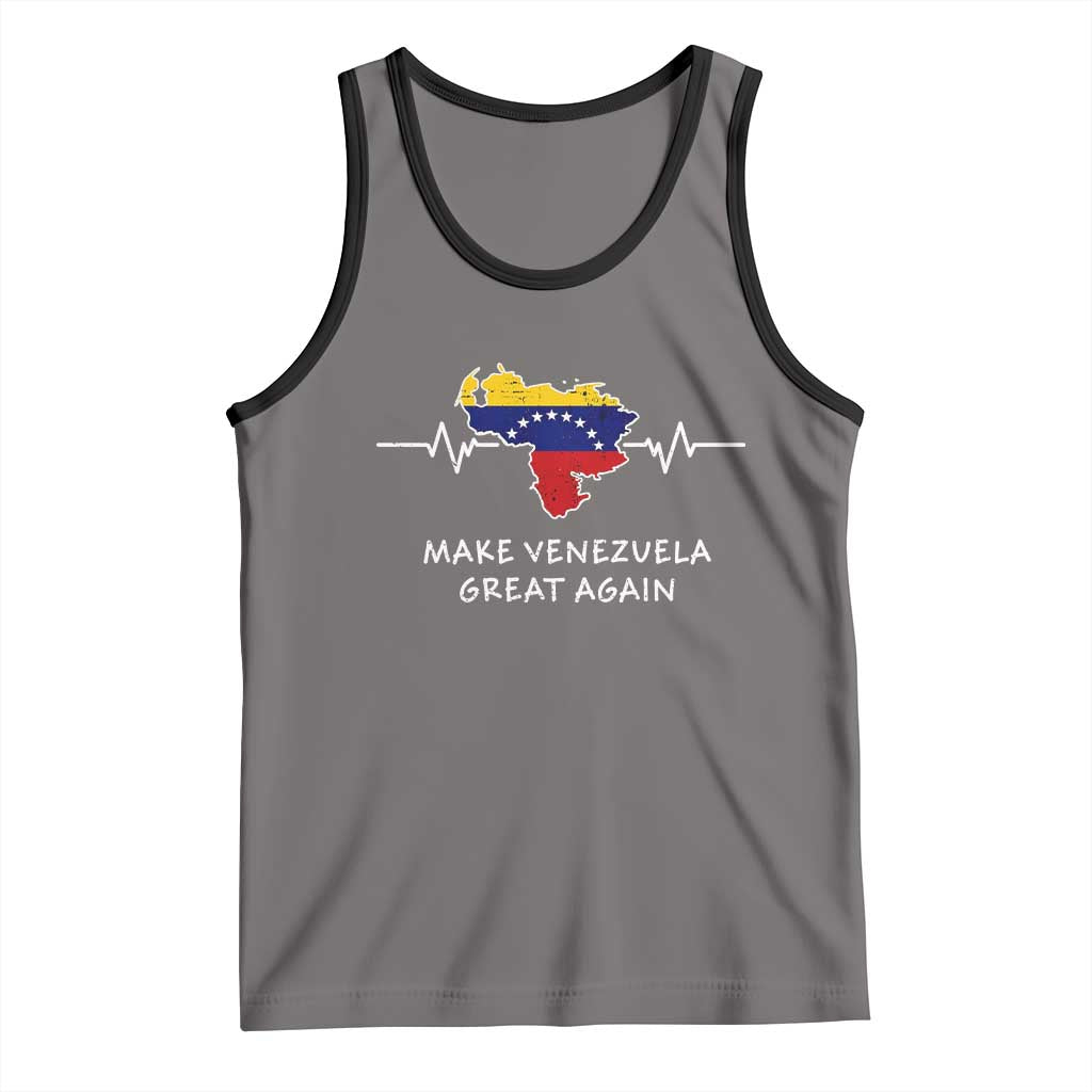 Make Venezuela Great Again Tank Top Patriotic Support Heartbeat Distressed Map Graphic - Wonder Print Shop