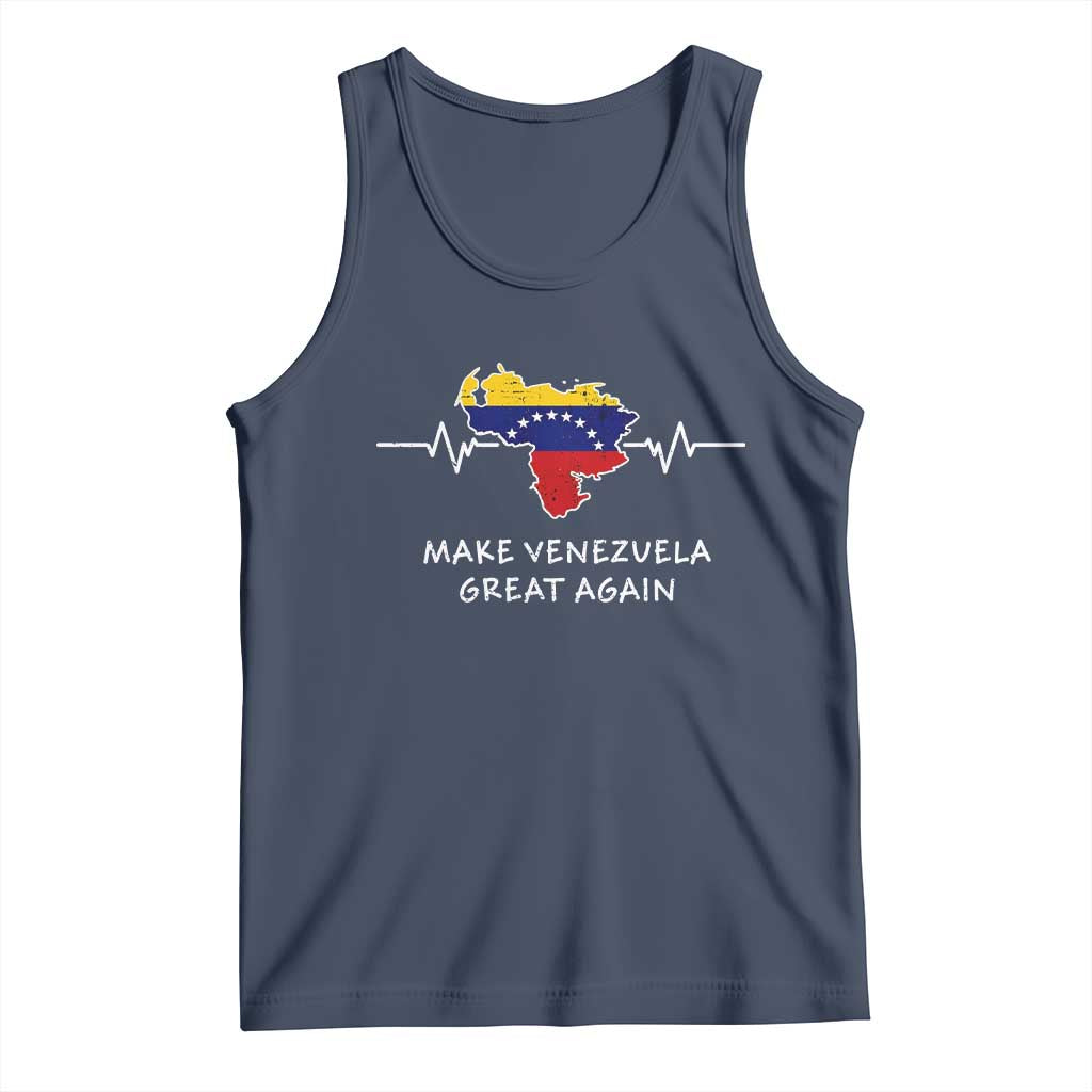 Make Venezuela Great Again Tank Top Patriotic Support Heartbeat Distressed Map Graphic - Wonder Print Shop