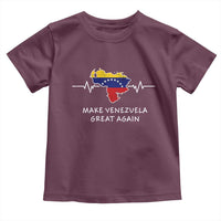 Make Venezuela Great Again Toddler T Shirt Patriotic Support Heartbeat Distressed Map Graphic - Wonder Print Shop