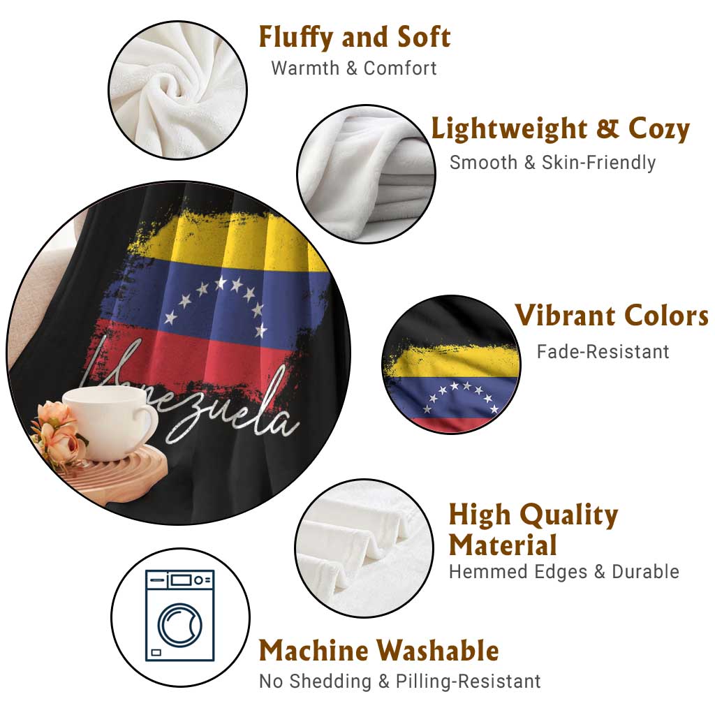 Venezuela Flag Pride Patriotic Throw Blanket for Venezuelan Roost - Wonder Print Shop