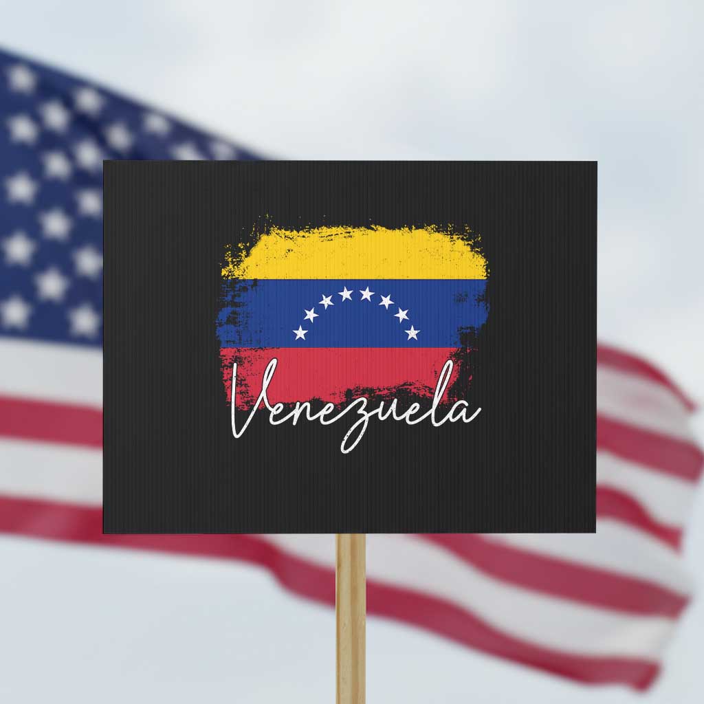 Venezuela Flag Pride Patriotic Protest Sign for Venezuelan Roost