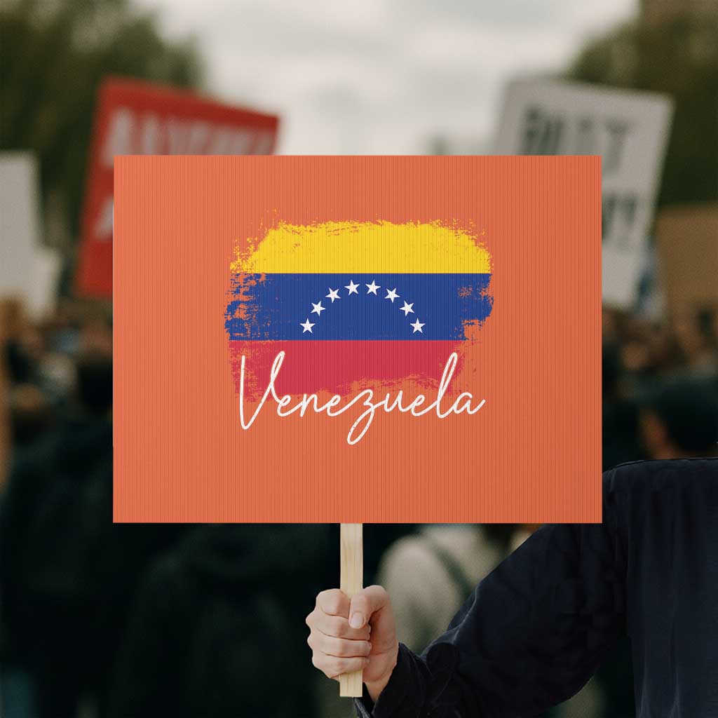 Venezuela Flag Pride Patriotic Protest Sign for Venezuelan Roost