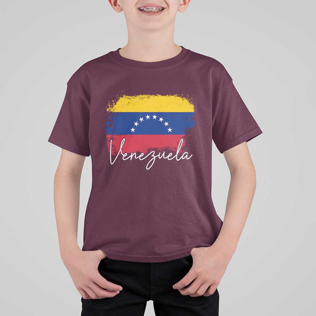 Venezuela Flag Pride Patriotic T Shirt For Kid for Venezuelan Roost - Wonder Print Shop