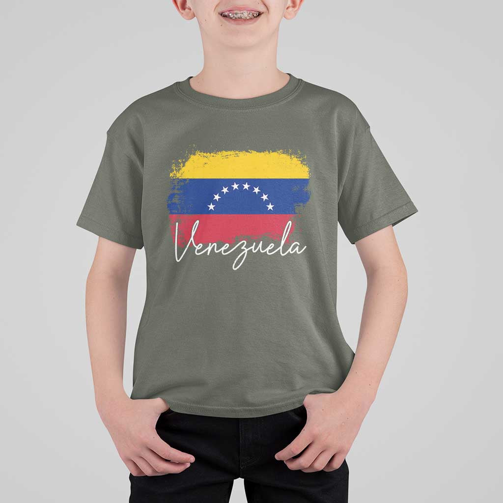 Venezuela Flag Pride Patriotic T Shirt For Kid for Venezuelan Roost - Wonder Print Shop