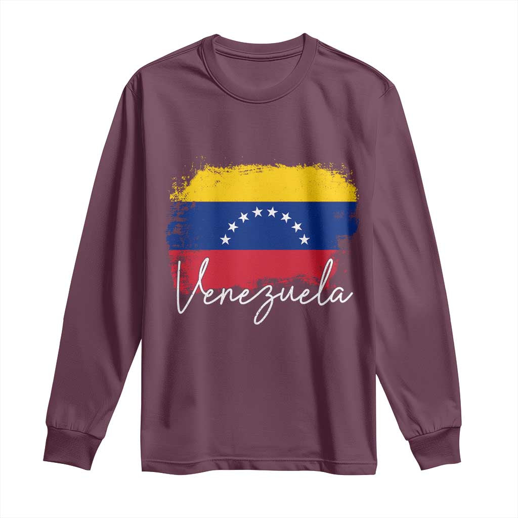 Venezuela Flag Pride Patriotic Long Sleeve Shirt for Venezuelan Roost - Wonder Print Shop
