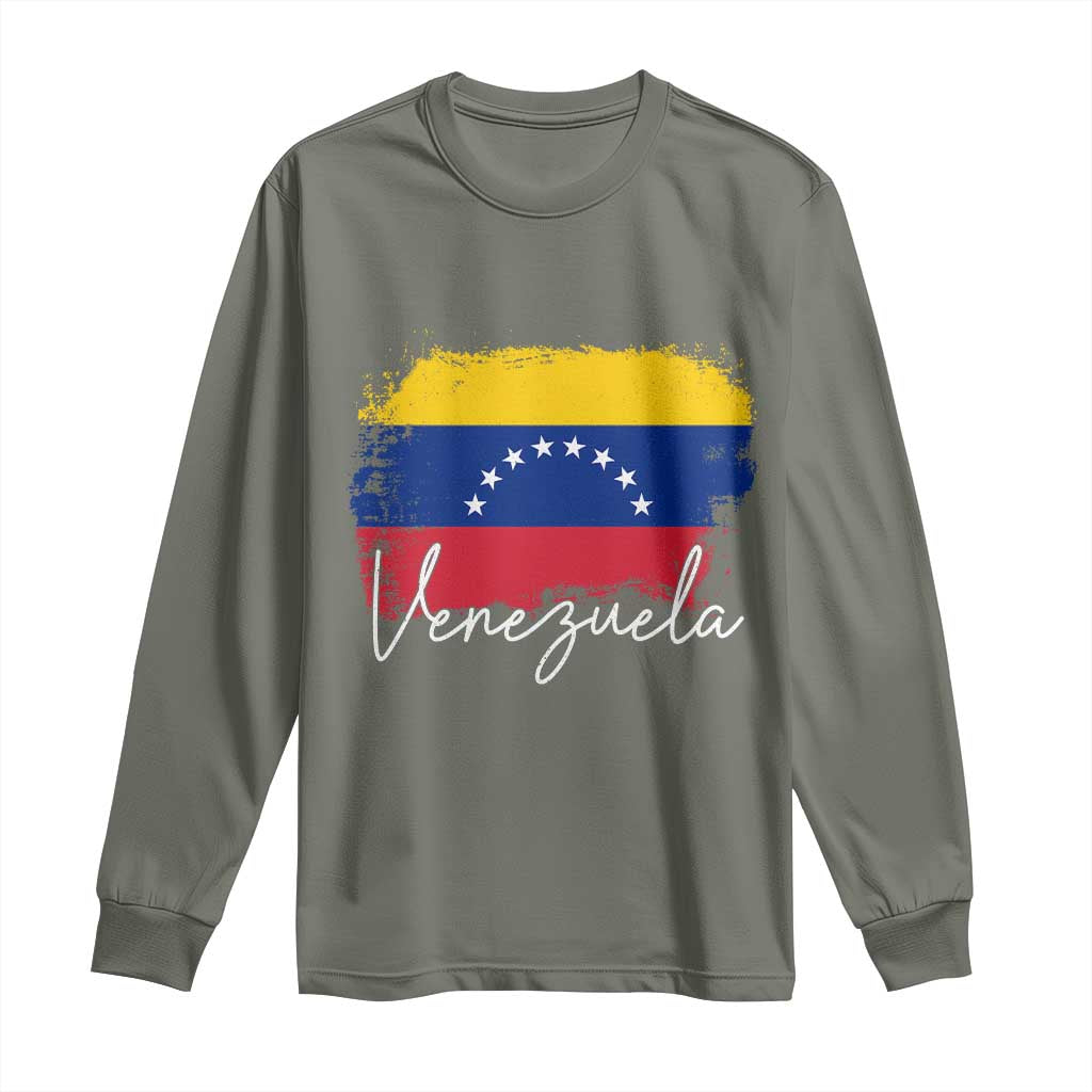 Venezuela Flag Pride Patriotic Long Sleeve Shirt for Venezuelan Roost - Wonder Print Shop