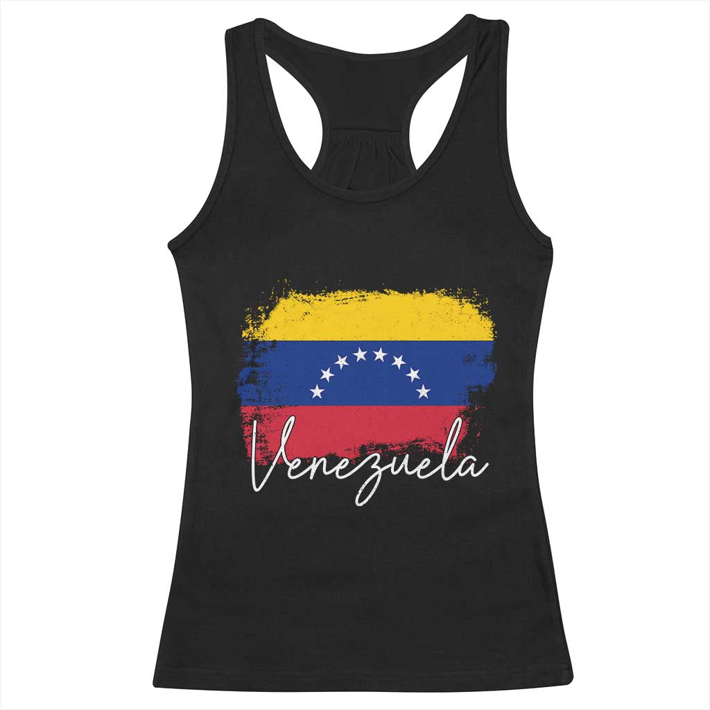 Venezuela Flag Pride Patriotic Racerback Tank Top for Venezuelan Roost - Wonder Print Shop