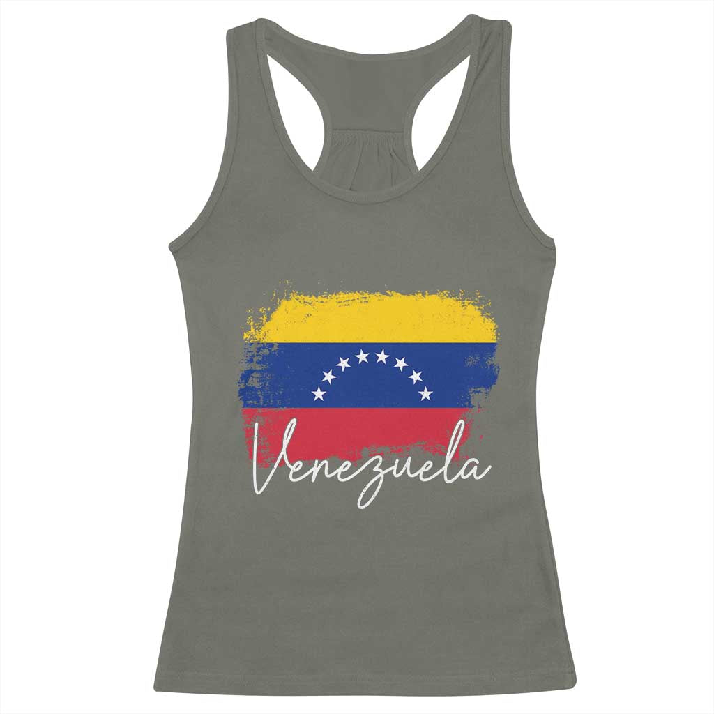 Venezuela Flag Pride Patriotic Racerback Tank Top for Venezuelan Roost - Wonder Print Shop